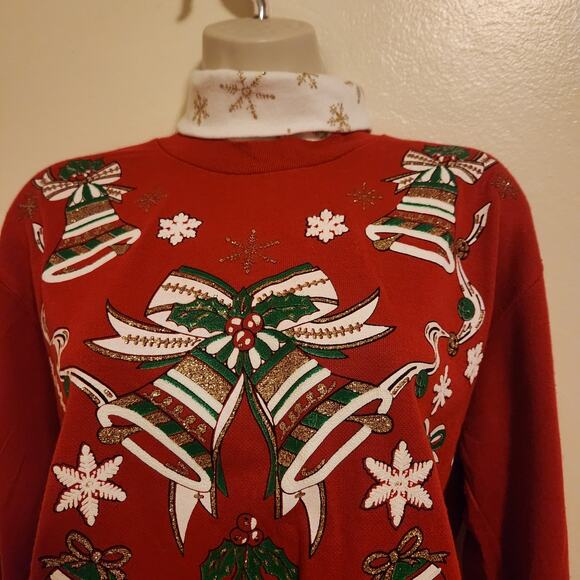 Vintage 80's Nutcracker Ugly Sweater Turtle neck Small - Picture 2 of 5